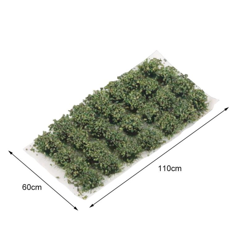 28 Pack Bushy Tufts Lowland Shrubs Tuft Terrain Model Kit Resin Static Scenery Model for Train Landscape Railway Artificial Grass