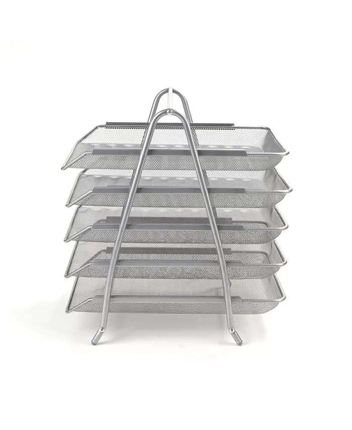 Mind Reader Desk Organizer with 5 Sliding Trays for Letters， Documents， Mail， Files， Paper