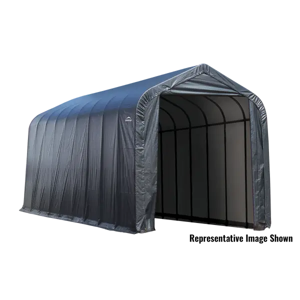 ShelterLogic 16'x36'x16' ShelterCoat Gray Peak Style Garage