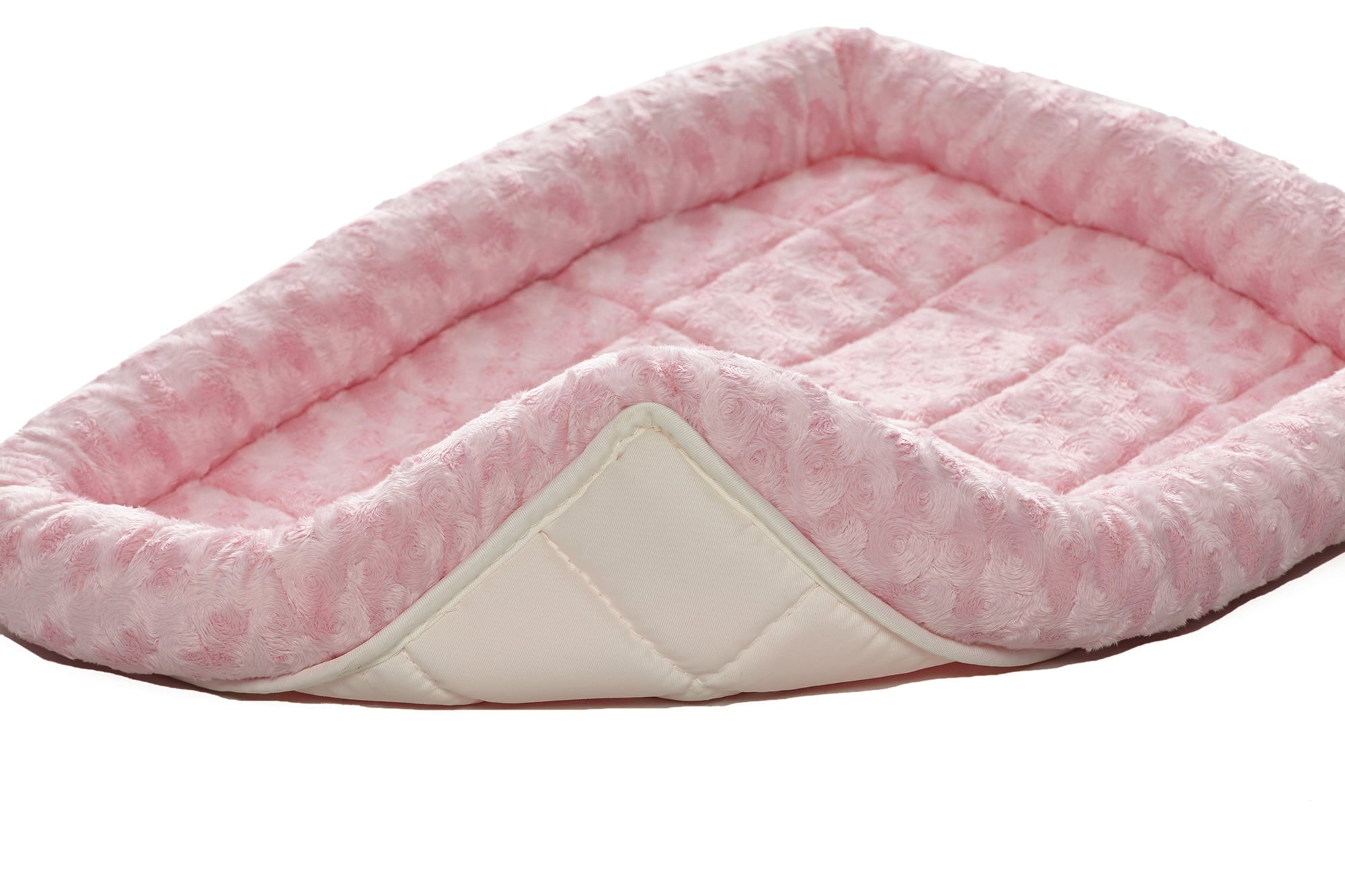 MidWest QuietTime Pet Bed and Dog Crate Mat， Pink， 24