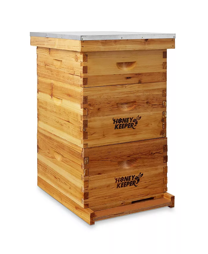 Honey Keeper 3-Tier Complete 10 Frame Langstroth Waxed Beehive Kit