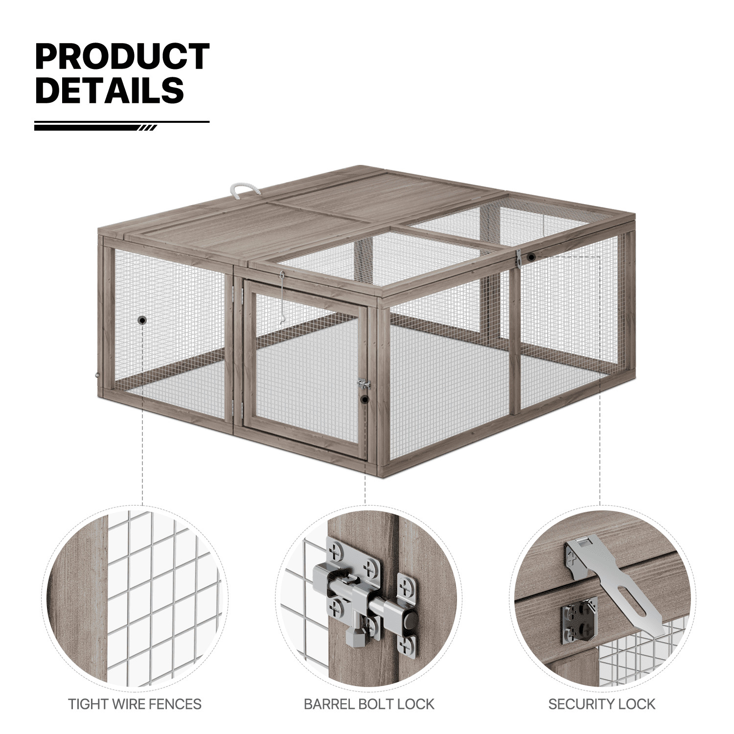 MoNiBloom Chicken Coop Rabbit Hutch， 45.5