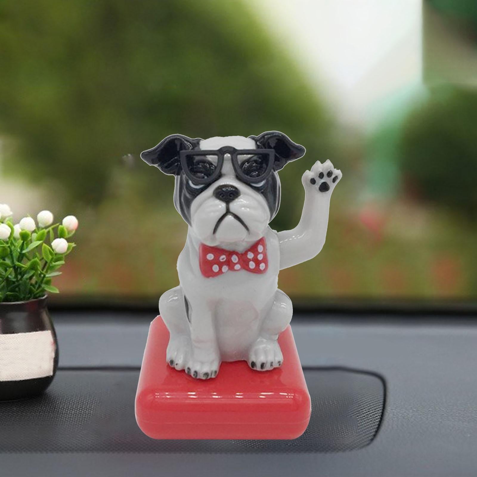 Car Dashboard Ornament Lucky Dog Automatic Swing Cute for Vehicle Decoration