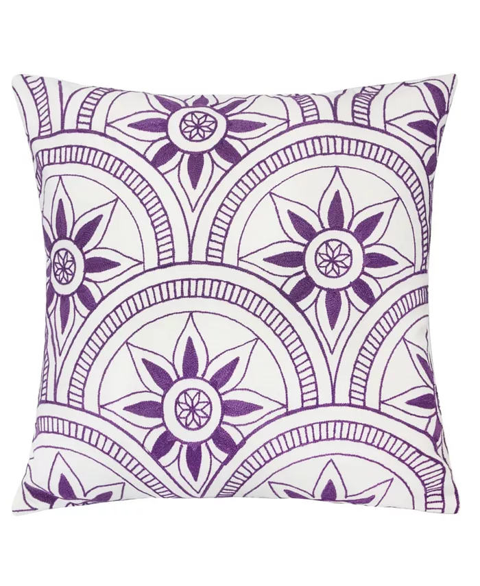 Homey Cozy Lillian Star Petals Square Decorative Throw Pillow