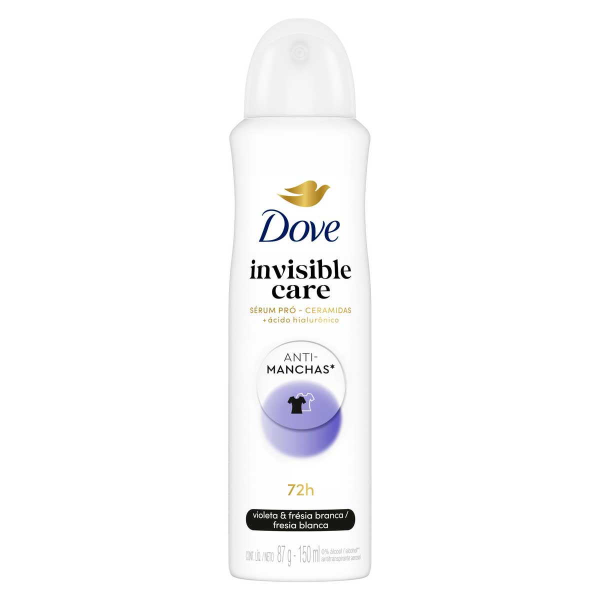 Desodorante Antitranspirante Aerosol Dove Invisible Dry 150ml
