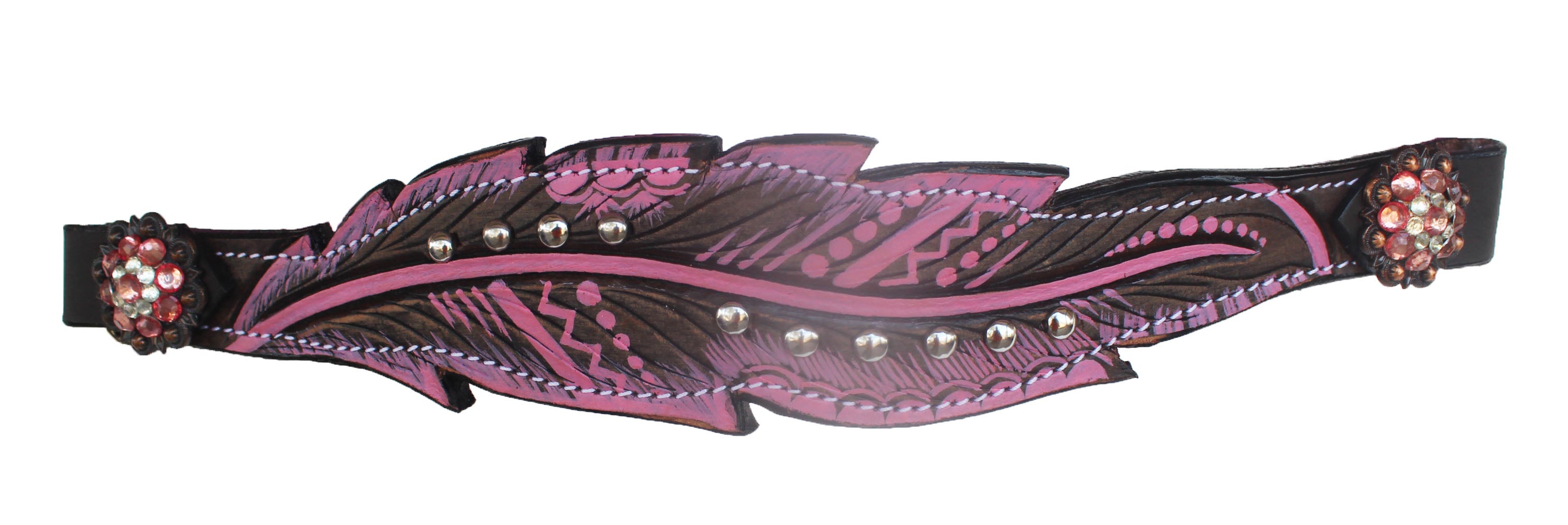 Horse Noseband Tack Bronc Leather HALTER Tiedown Lead Rope  280M34