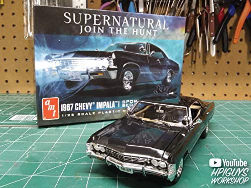 AMT 1967 Chevy Impala 4-Door Supernatural Night Hunter TV Show Model Kit Replica