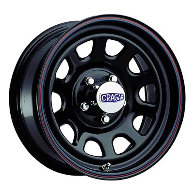 Cragar 1627601565B Cragar Black D Window Wheels