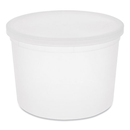 Pactiv DELItainer Microwavable Container Bulk | Natural， 64 oz， 4.5 x 4.5 x 6.35， 120