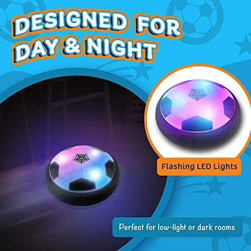2 pieces Hover Ball for Boys and Girls - 2 LED Light Soccer Balls with Foam Bumpers