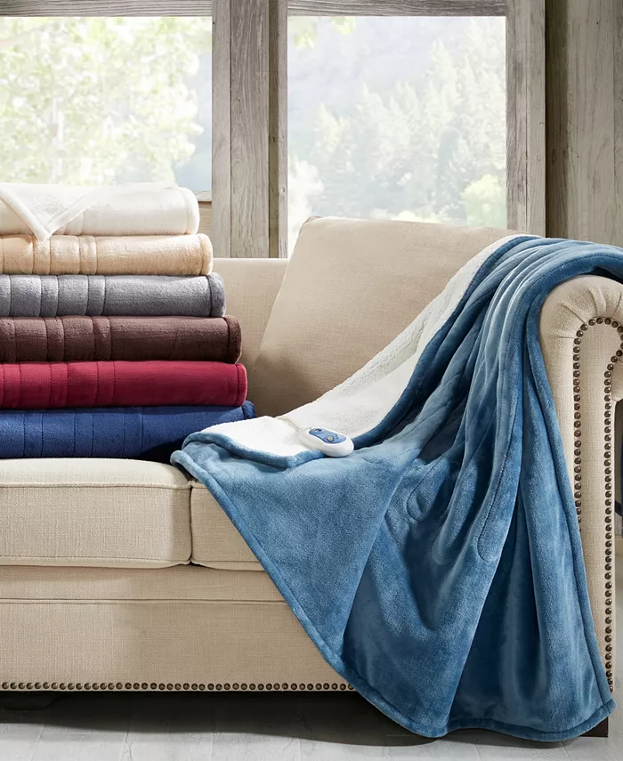 Woolrich Electric Reversible Plush to Berber Throw， 60'' x  70''