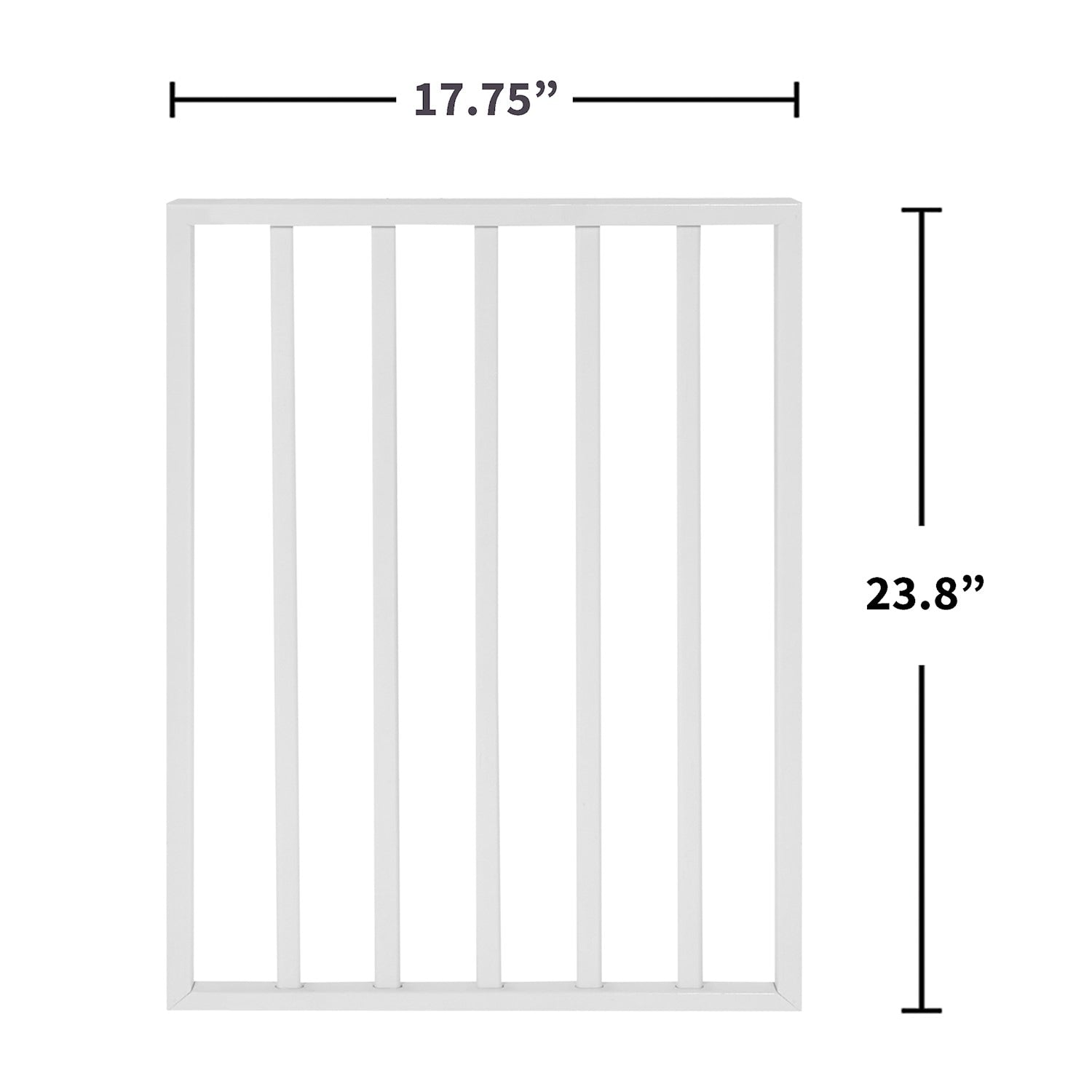 Freestanding Folding Wood Pet Gate -White Traditional Slat 54