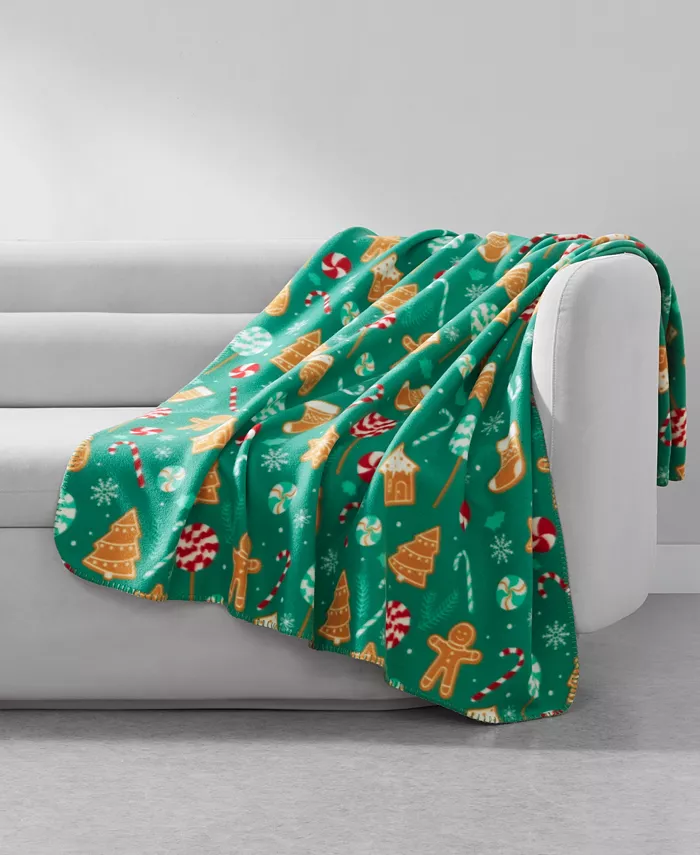 Birch Trail Holiday Printed Fleece Throw， 50