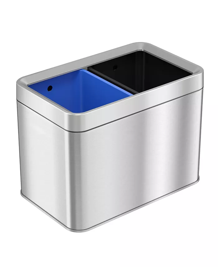 iTouchless Housewares Products， Inc iTouchless Dual-Compartment 5.3 Gallon   20 liter Open-Top Trash Can