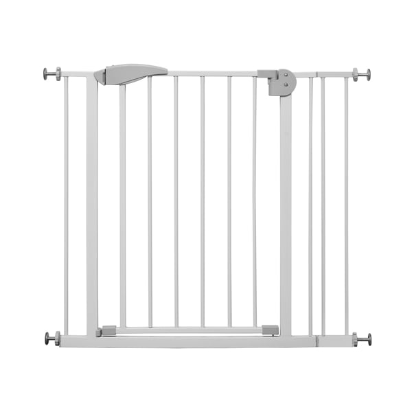 ALPACASSO Extra Walk Through Pet Gate Dog Gate Wide Baby Gate for Dogs Small Pet Door， Dog Door， with Pressure Mount Kit and Wall Mount Kit， 29.5-32 Inches Wide， White