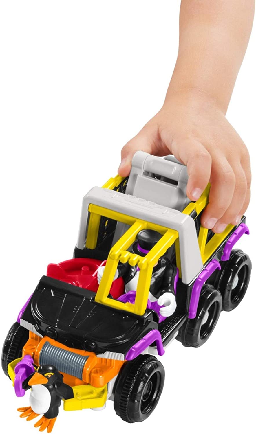 Imaginext Gotham City DC Superfriends Batman Villain vehicle with Minifigure - Penguin and 8 Wheeler Truck