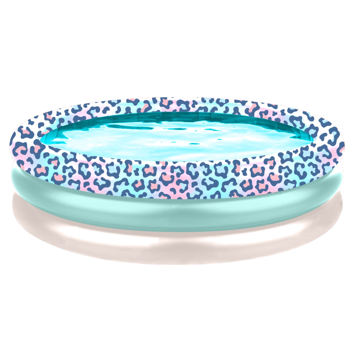 Water Stars Pink Leopard 6ft Inflatable Children's Pool or Ball Pit - 6ft W x 6ft D x 2.5ft H - Designed for Children， Toddlers， Girls or Boys to play， splash and have fun