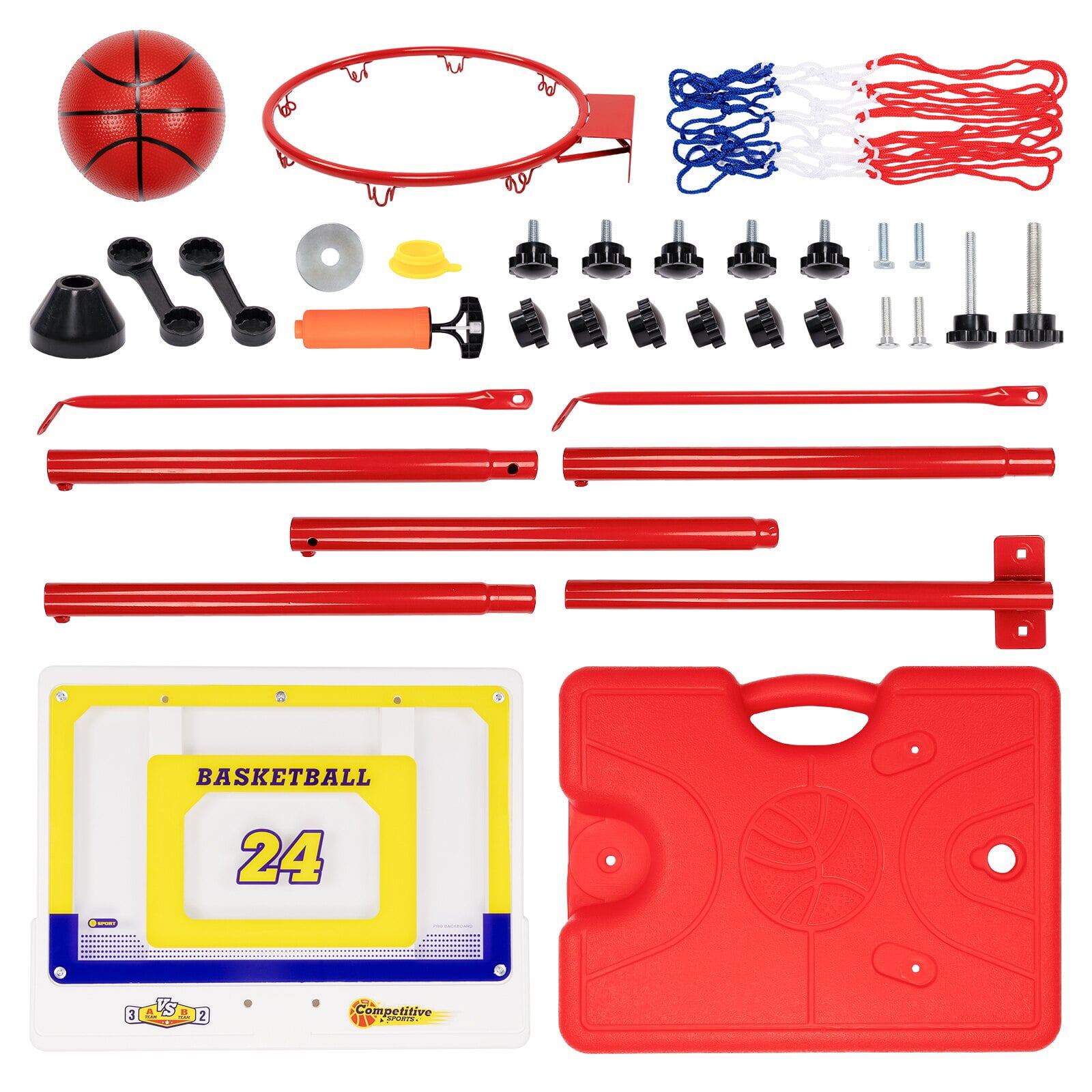 Basketball Hoop Indoor for Kids， Adjustable-Height Pole for Boys Girls Age 3-10， Mini Portable Basketball Goals for Indoor Outdoor， 3 Balls