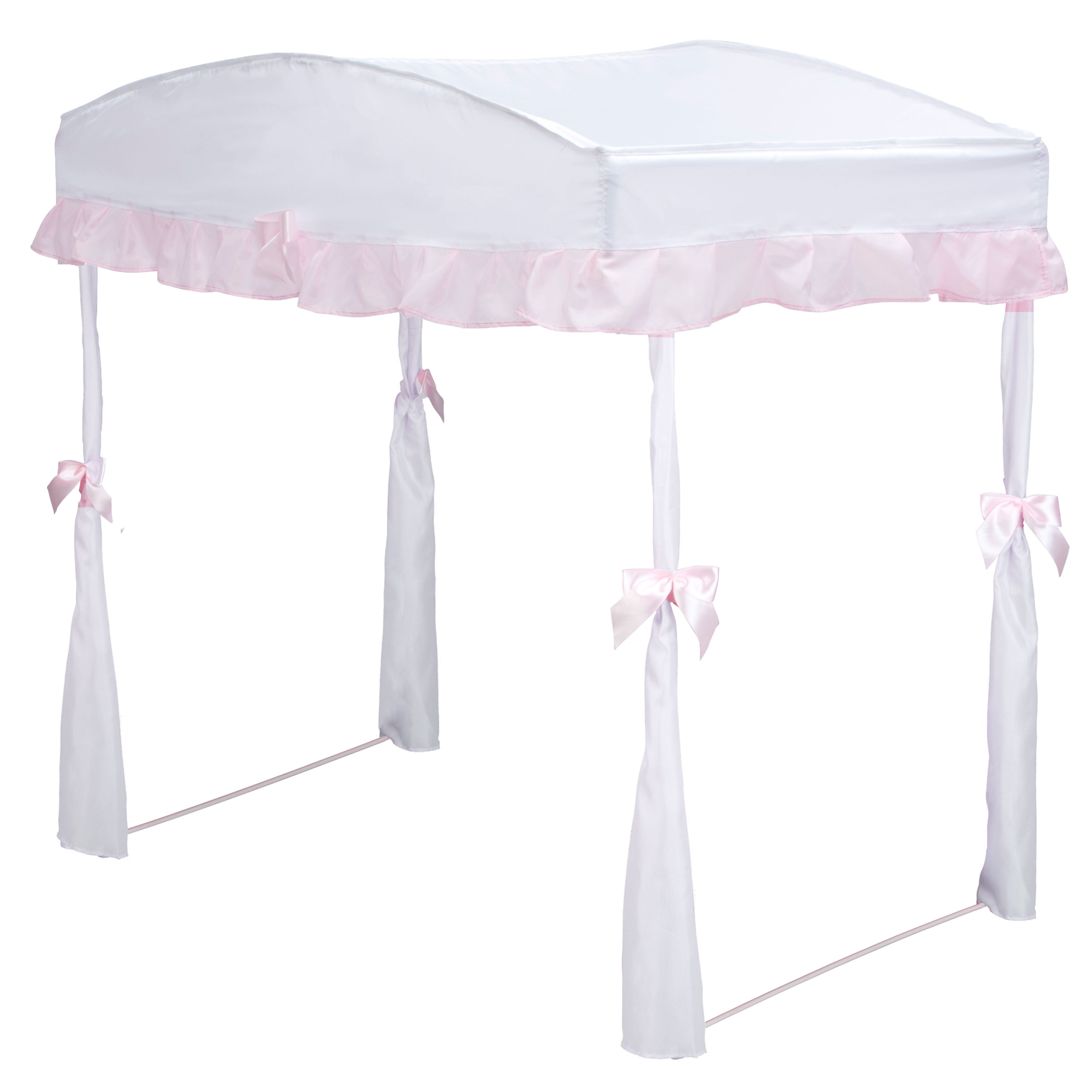 Delta Children Girls Canopy for Toddler Bed, White (Only Canopy-Without Bed)
