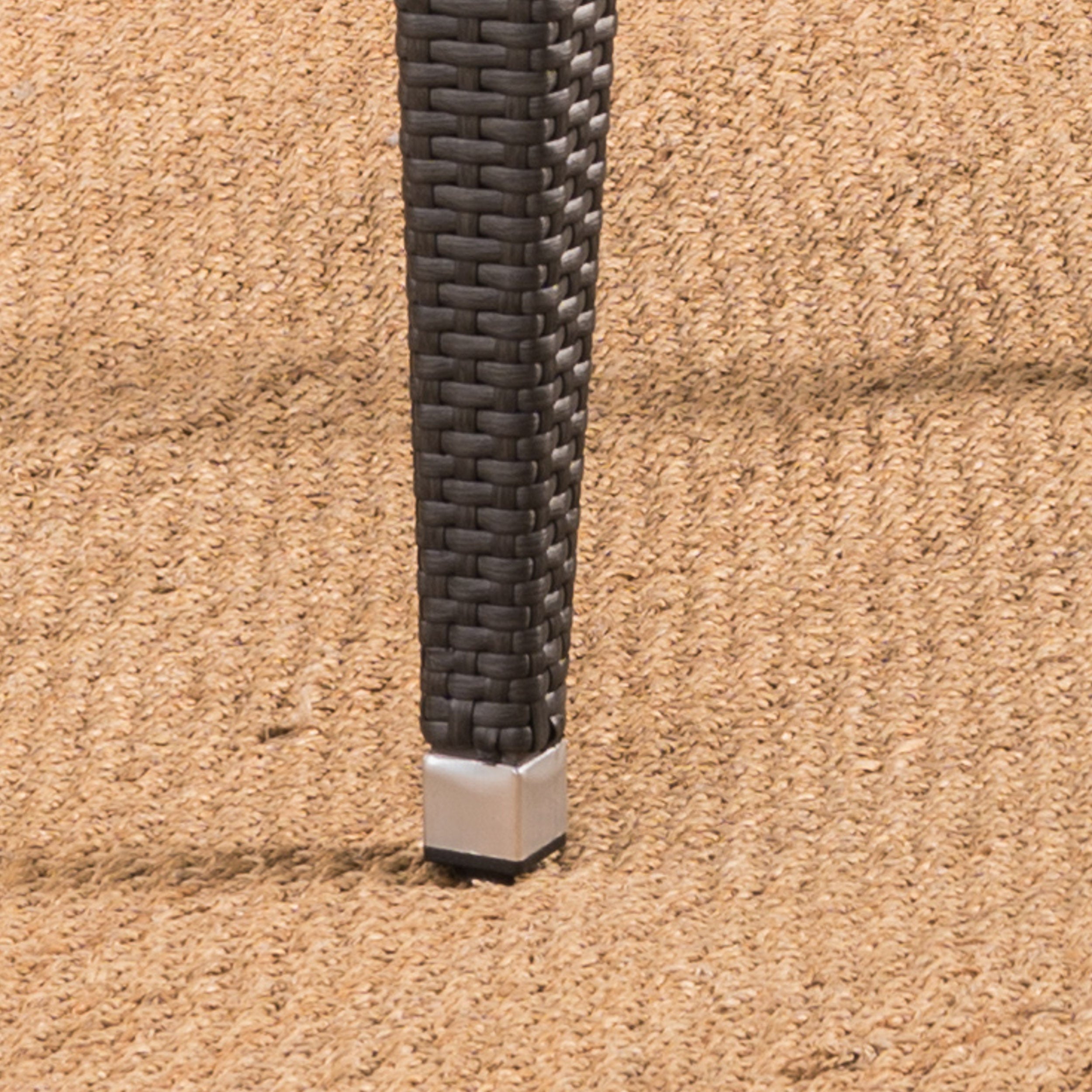 Crete Outdoor 7 Piece Wicker Oval Dining Set with Water Resistant Cushions