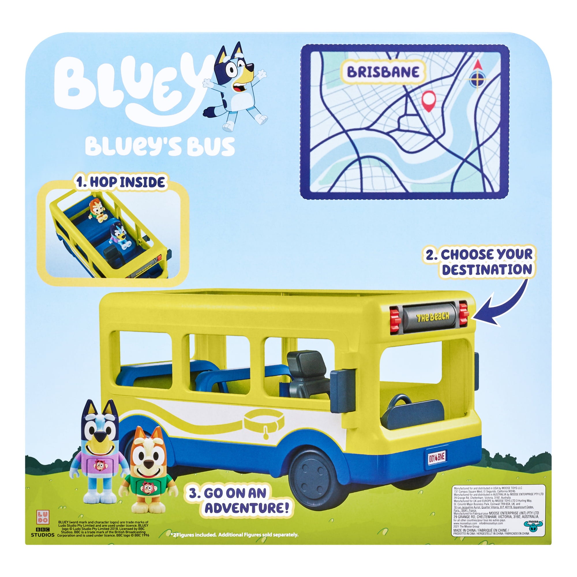 Bluey， Adventure Bus， Bus Vehicle Bluey and Bingo 2.5-3
