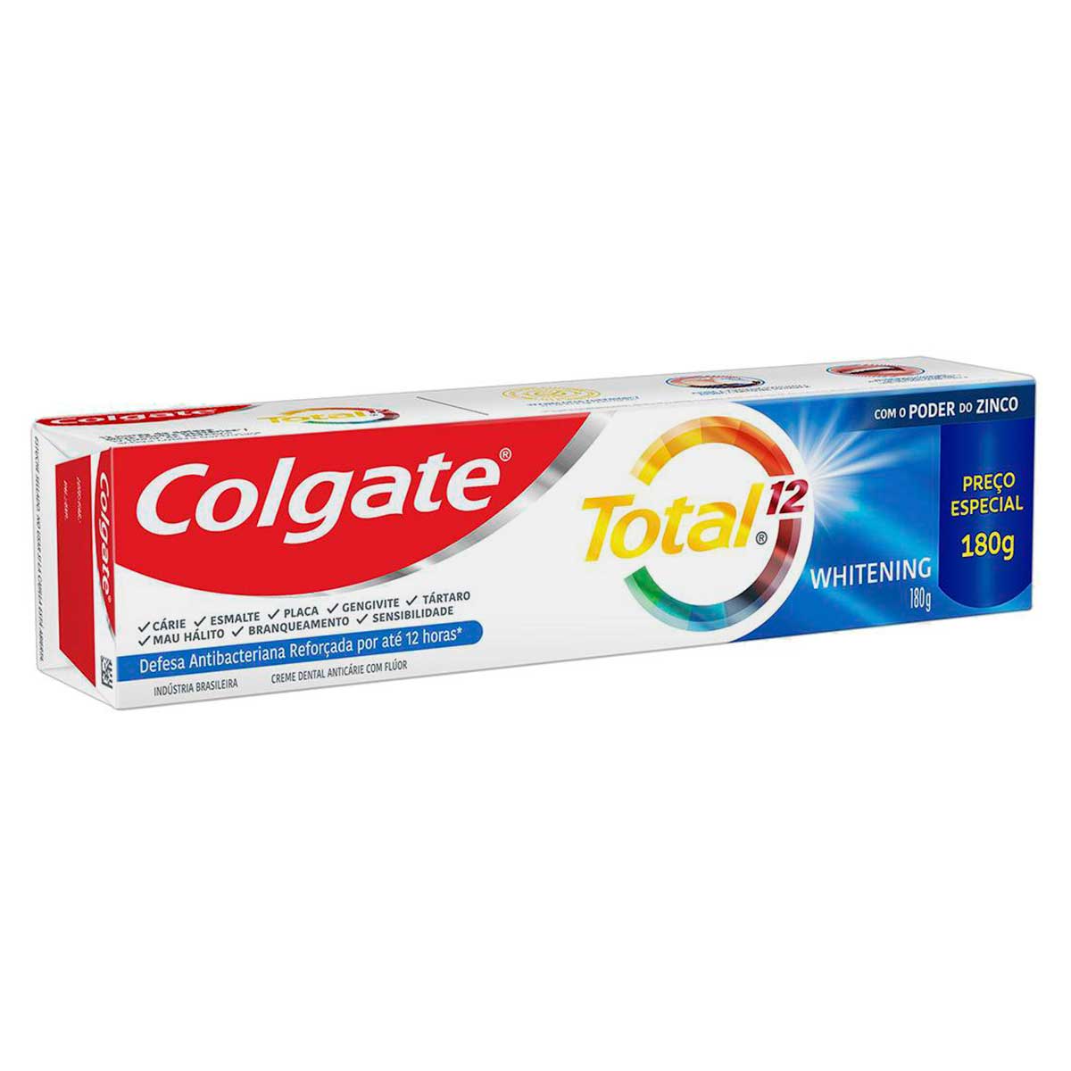 Creme Dental Colgate Total 12 Whitening 180g