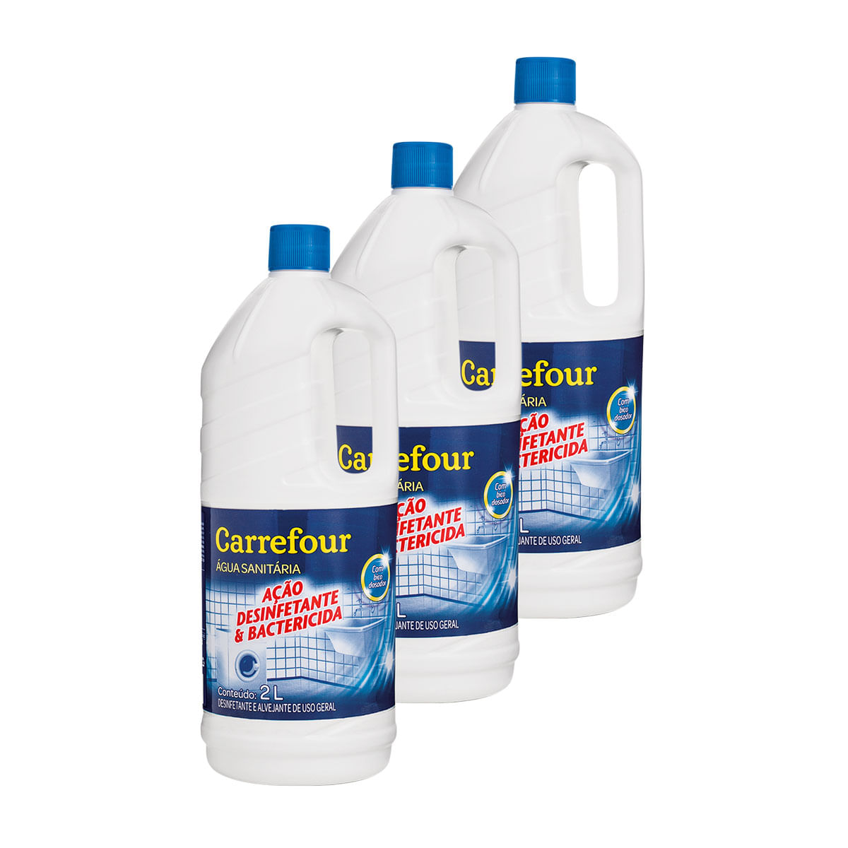 Agua Sanitaria Carrefour 2 Litros - 3 Unidades