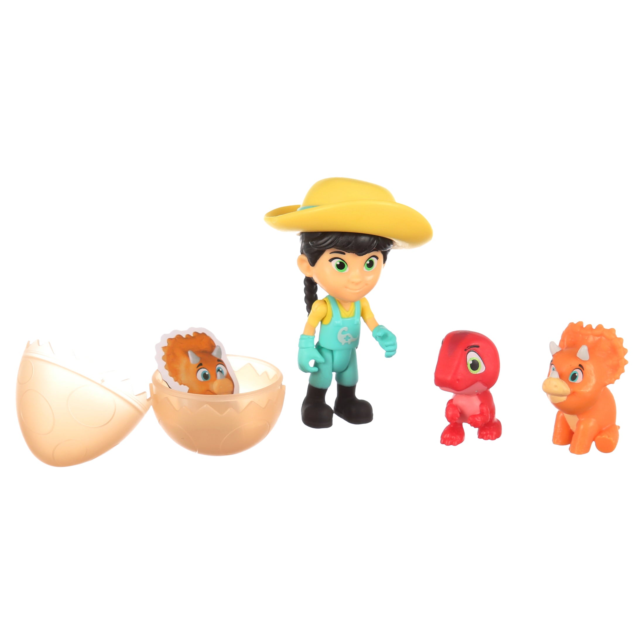 Jazwares Dino Ranch Hatchery Adventure Action Figure Set， 12 Pieces