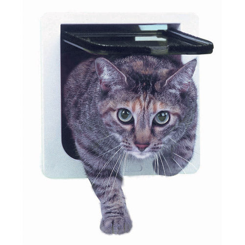 Ideal Pet Products Lockable Cat Flap Door Small White 1.625