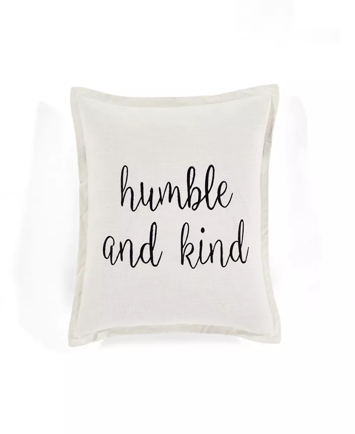 Lush Dandeacutecor Lush Decor Humble and Kind Script Decorative Single Pillow Cover， 20
