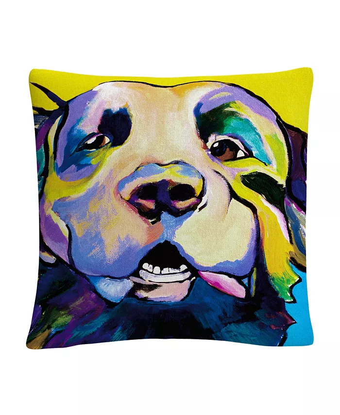 Baldwin Pat Saunders-White Animals Pets Painting Dog Park Gigolo Decorative Pillow， 16