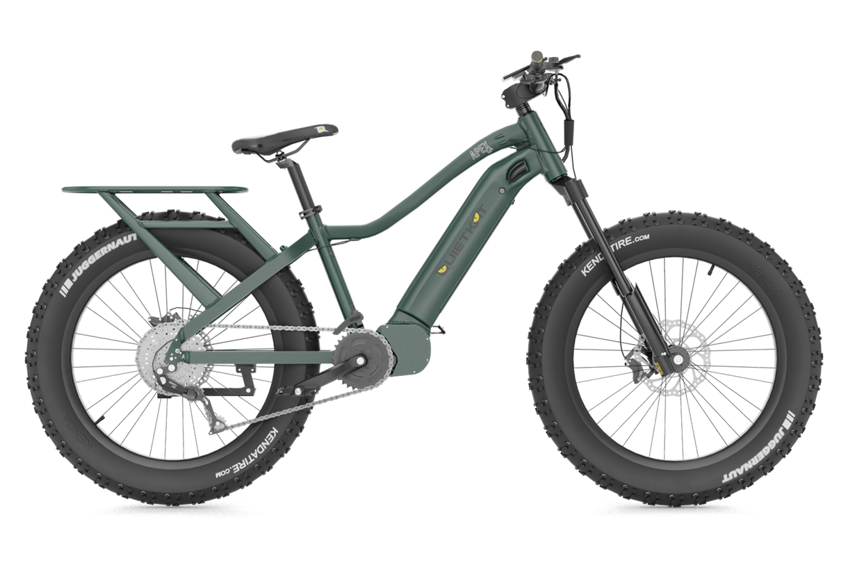 Quietkat APEX E-BIKE Mid Drive Motor Fat Tire Electric Hunting Bike