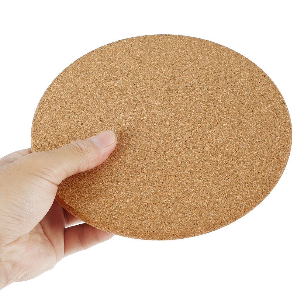 Everso Cork Pot Holder，3Pcs Cork Pot Holder Heat Resistant Round Pans Stands Pad Coasters Worktop Saver Mats