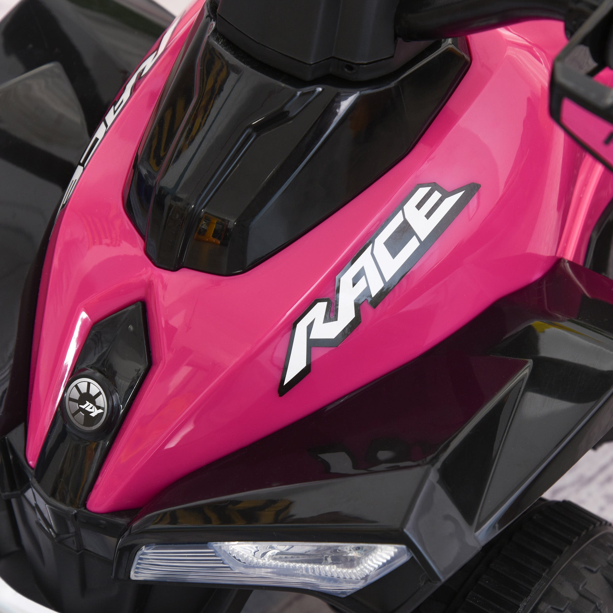 Ride on Push Along for 4 Wheel Foot-to-Floor Sliding Walking Car ATV for 18-36 Months， Pink