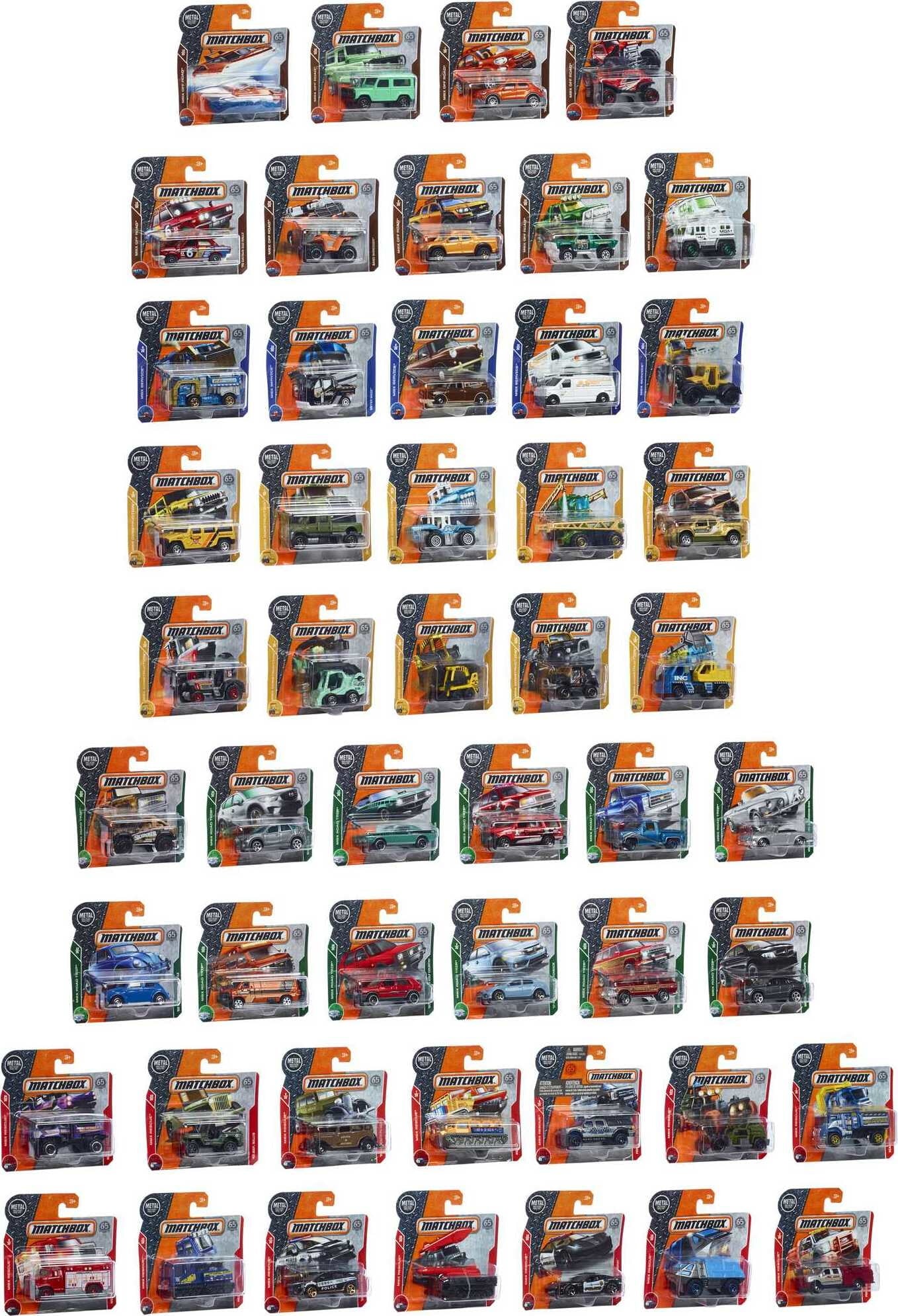 Matchbox Set of 50 Die-Cast Toy Cars or Trucks in 1:64 Scale (Styles May Vary)