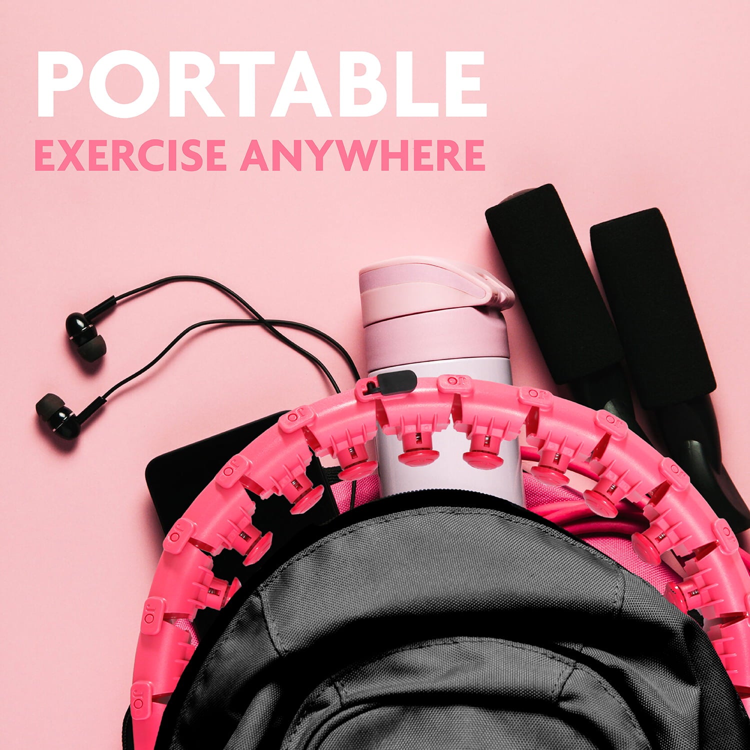 Hula Hoop Fitness Gear w/counter - Abs Workout， Weight Loss and Burn Fat (Smart Weighted Hula Hoops， Stomach Exercises)