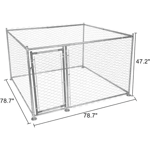MoNiBloom X-Large Heavy Duty Outdoor Pet Kennel Dog House Cage Pet Resort with Water Resistant Cover and Secure Lock Mesh