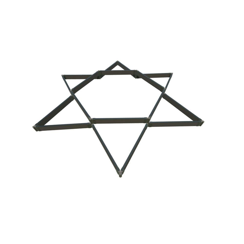 Frame It All 12 ft. x 12 ft. x 11 in. Weathered Wood Composite Raised Garden Bed Garden Star - 2 in. Profile 300001161