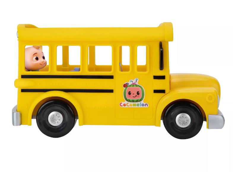 CoComelon Musical Yellow School Bus Vehicle Playset with JJ Figure (2 Pieces)