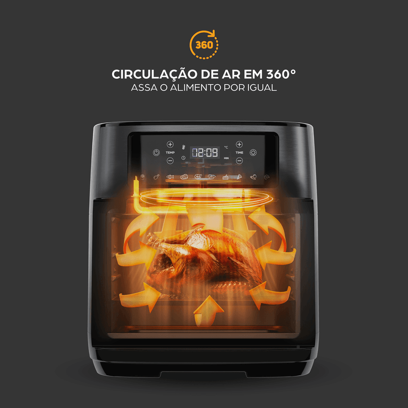 Fritadeira Elétrica WAP AirFry OVEN DIGITAL BLACK WAOD2 12L