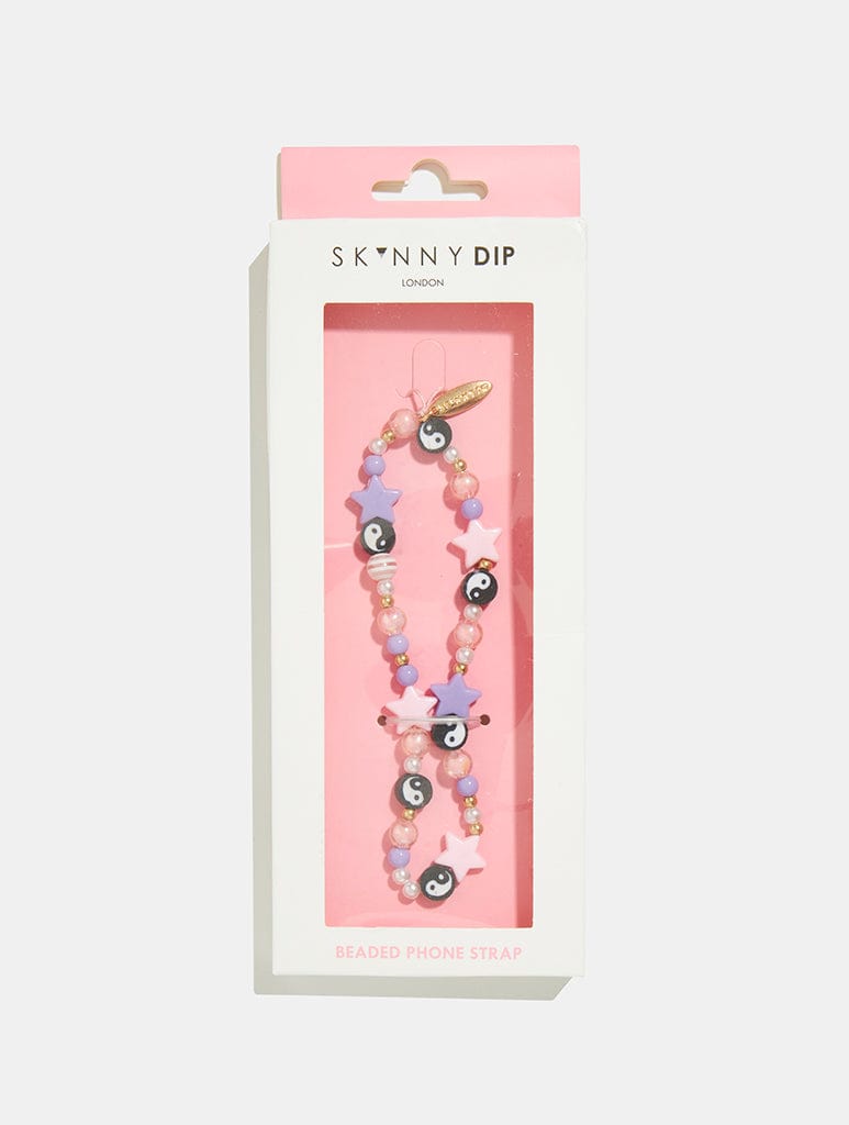 Yin Yang Beaded Phone Strap