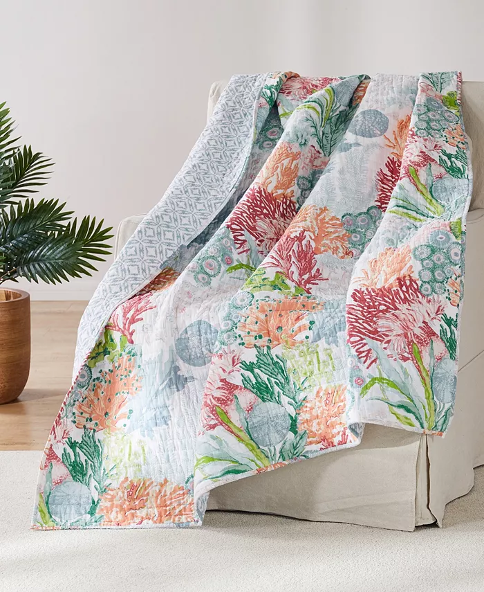 Levtex Home Sunset Bay Quilted Reversible Throw， 50