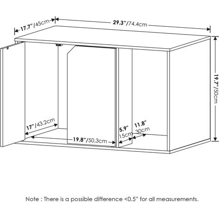 Furinno Peli Litter Box Enclosure， Americano