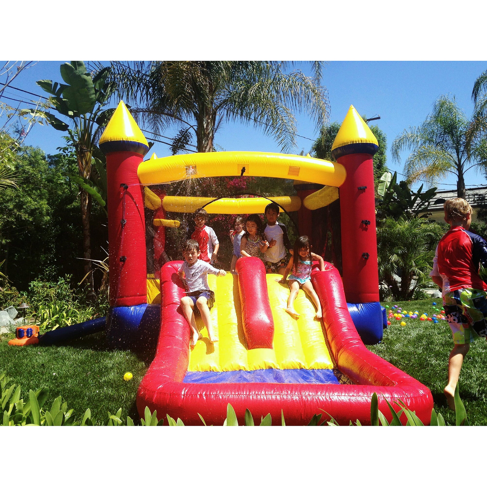 JumpOrange JOK-Ccastle18 Kiddo Jump N Water Slide Fun Bounce House