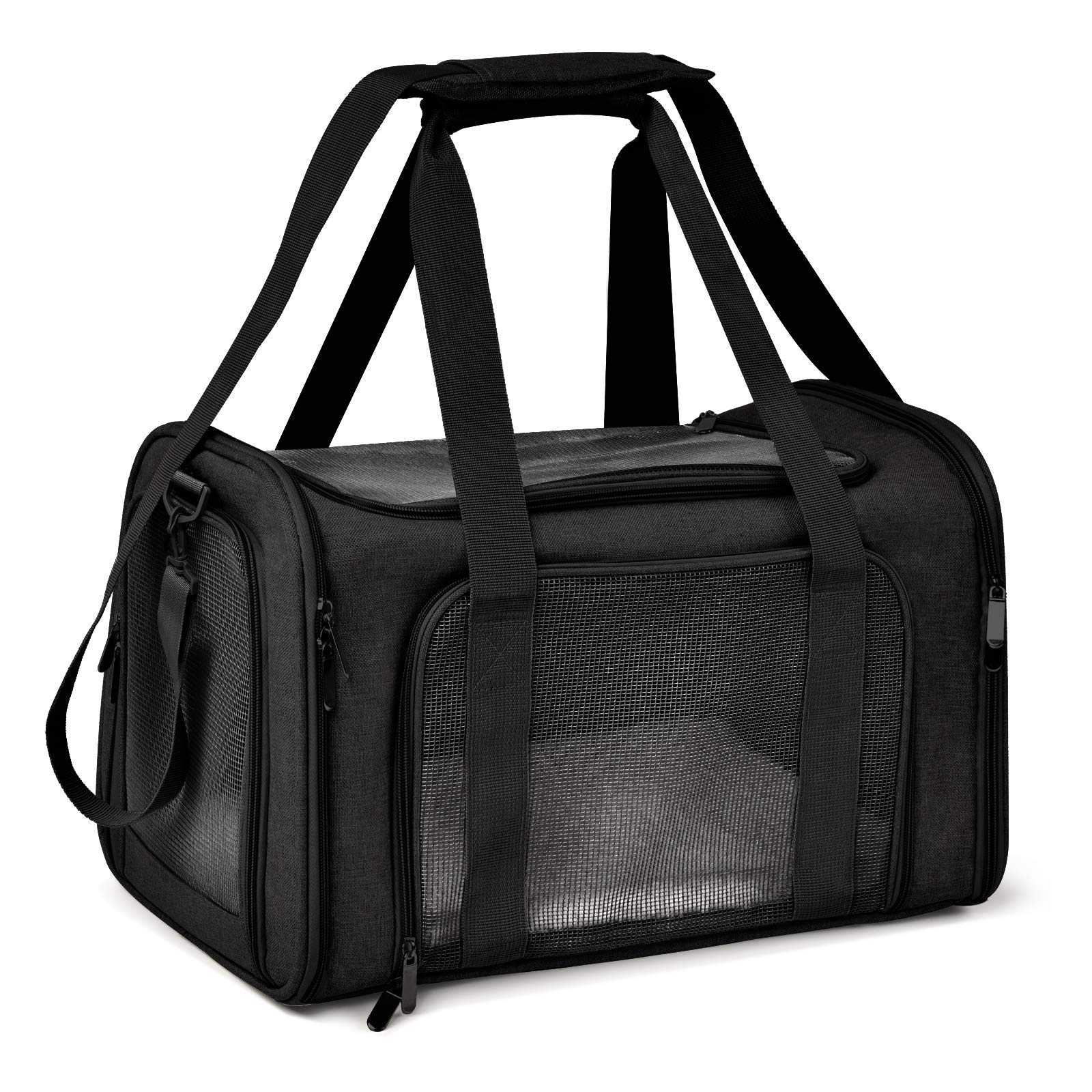 Large Cat & Dog Carrier – Soft-Sided Collapsible Travel Bag for Pets up to 25 lbs