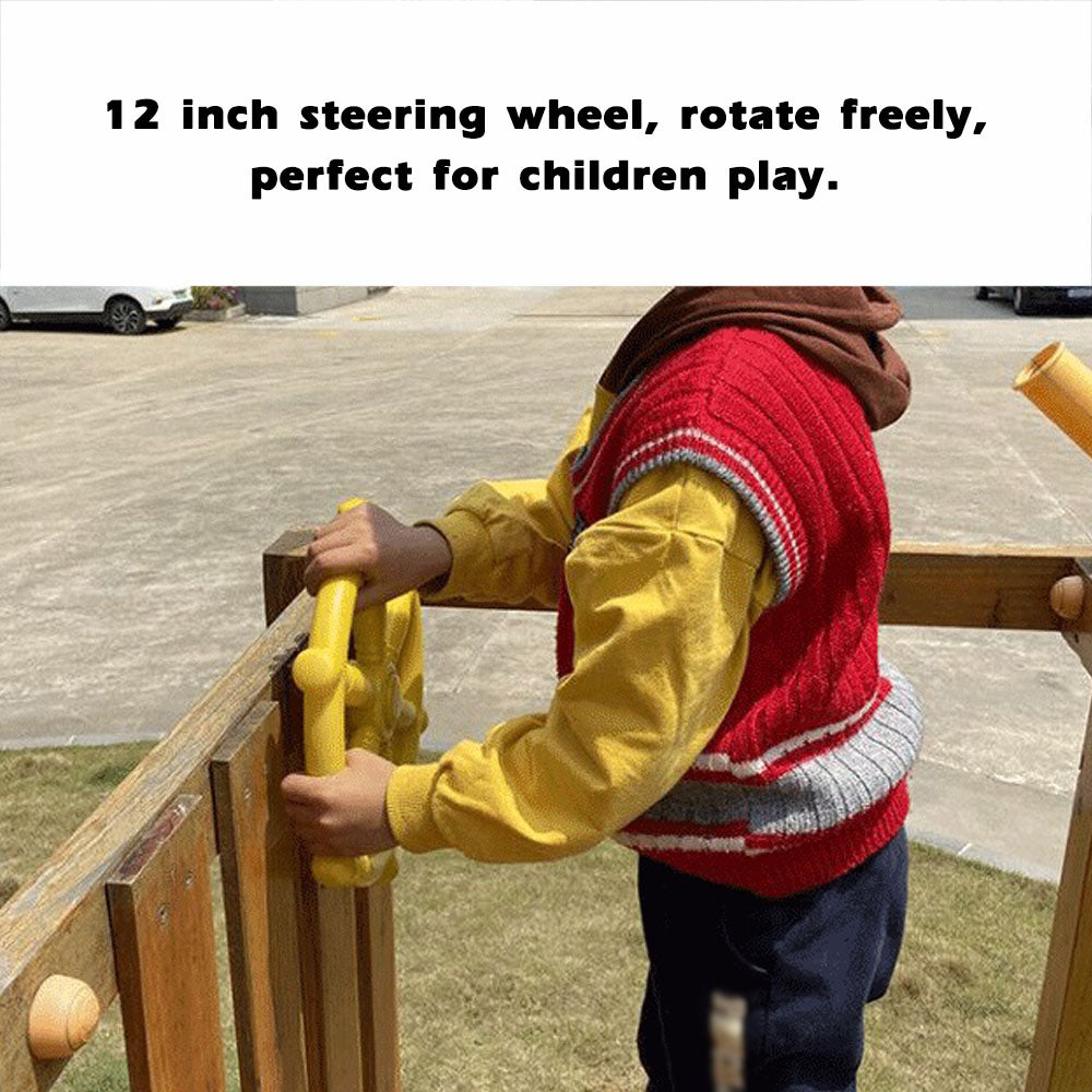 12 Inch Steering Wheel Pirate Accessory Swingset for Outdoor Playhouse Treehouse Backyard