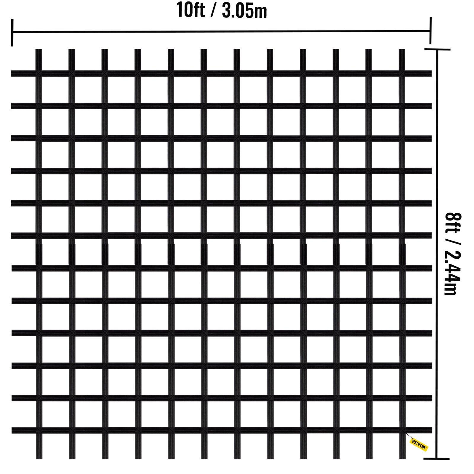 VEVOR Climbing Cargo Net Climbing Net 10' x 8' Playground Rope Ladder Swingset