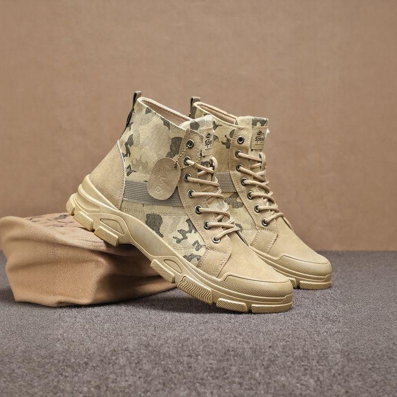 Coturno AmericanPatriot™ com Estampa Militar e Solado Antiderrapante / Para Homens que Valorizam Liberdade, Força e Tradição!