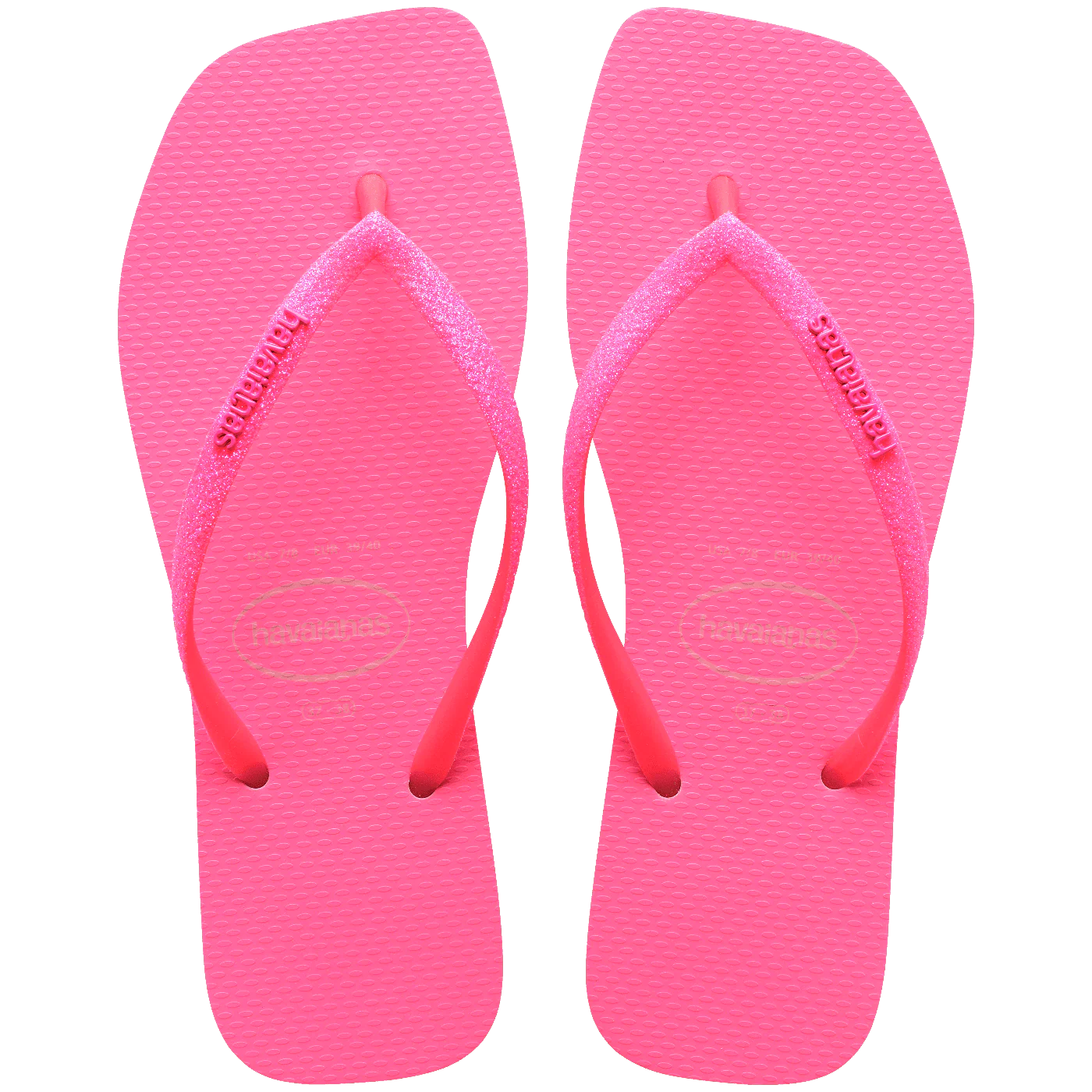 Chinelo Havaianas Slim Square Glitter Neon