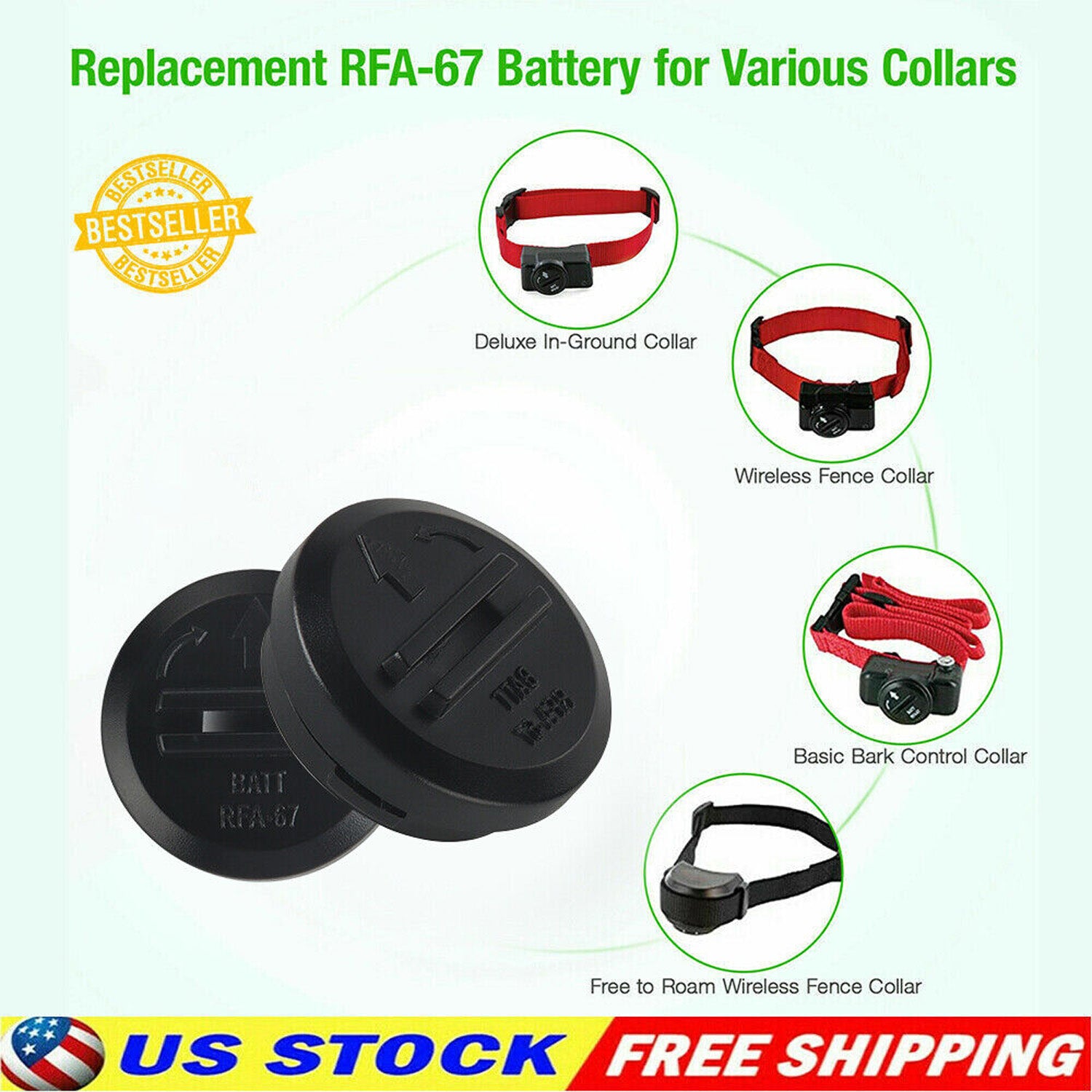 20 PACK RFA-67 6V Pet Dog Collar Replacement Battery For PetSafe